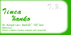 timea wanko business card